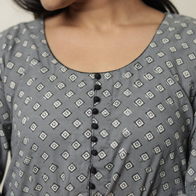  Akola Hand Block Printed Cotton A-Line Kurta 08 