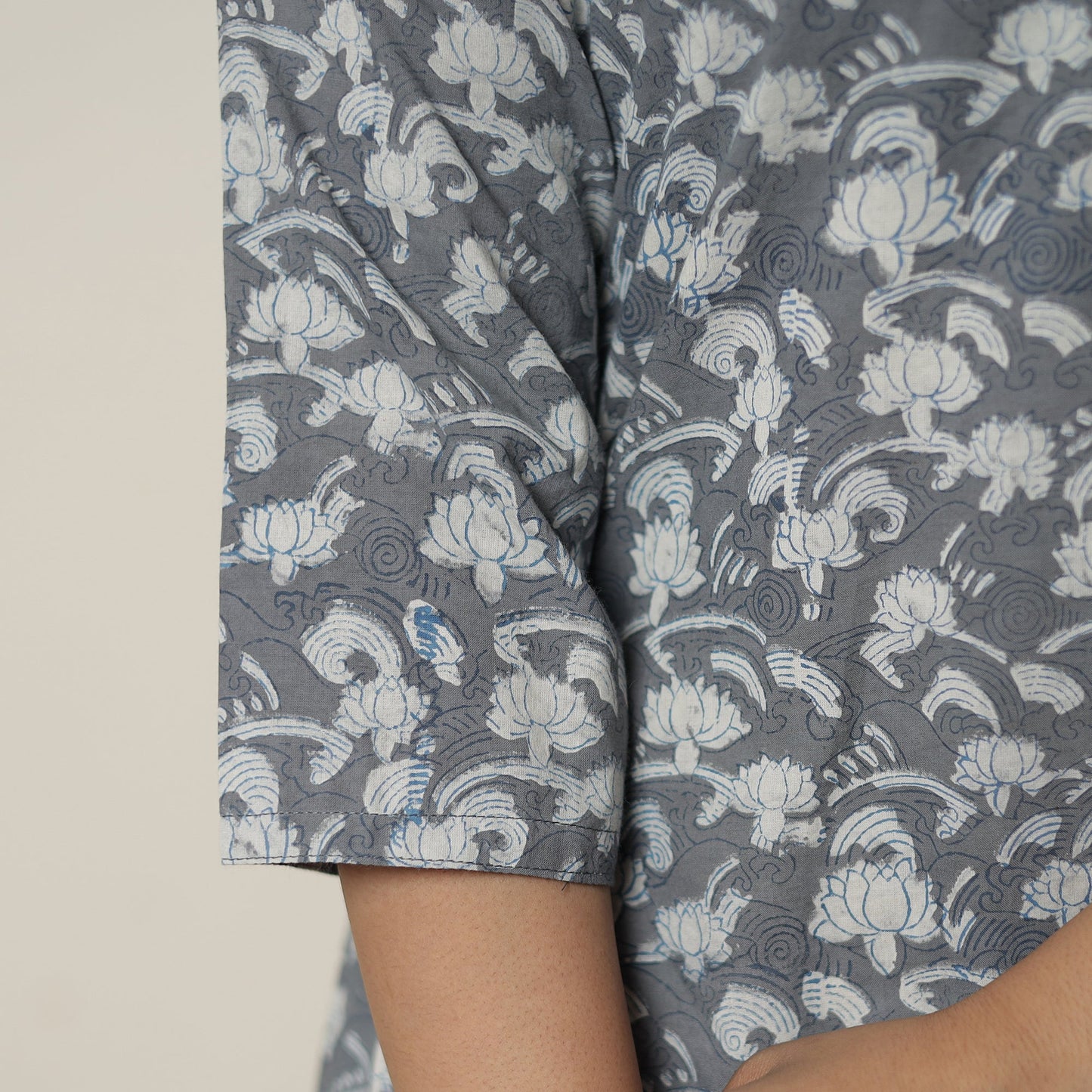  Akola Hand Block Printed Cotton A-Line Long Kurta 39 