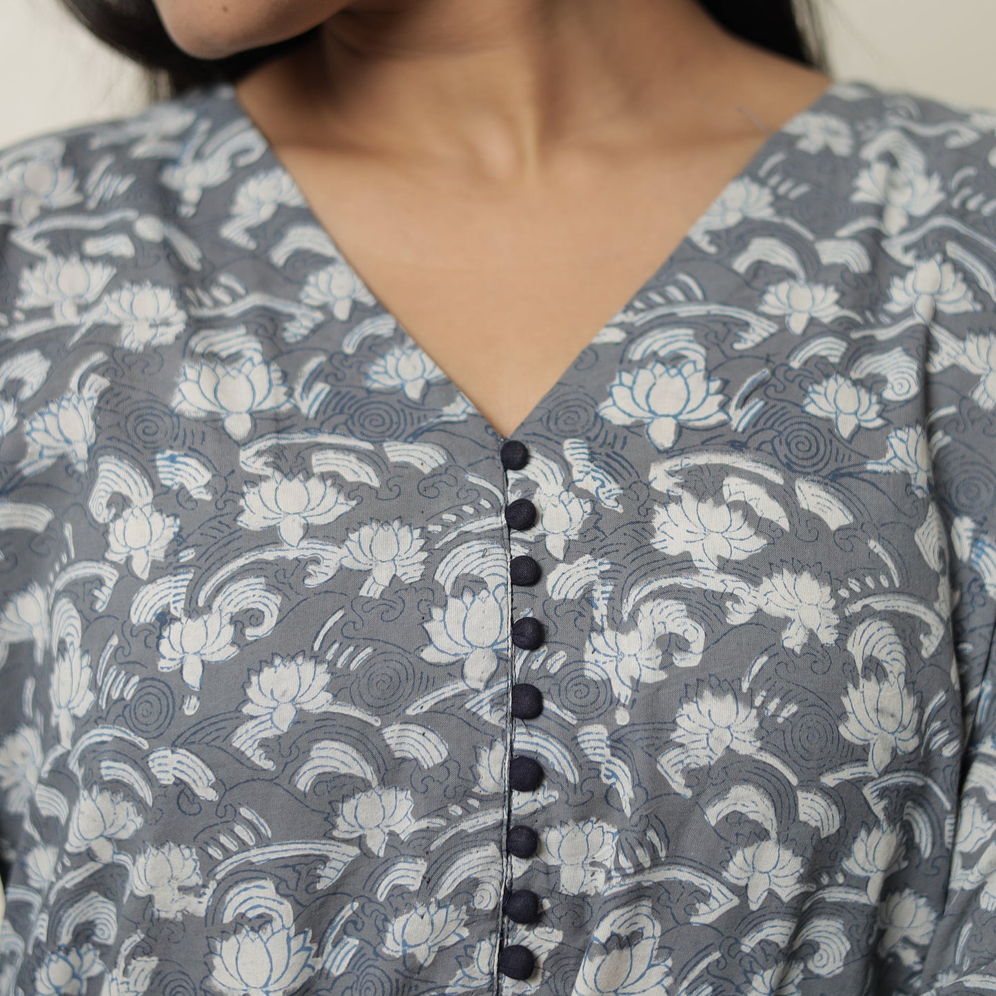  Akola Hand Block Printed Cotton A-Line Long Kurta 39 