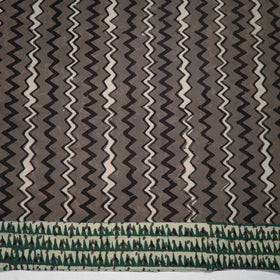 Grey - Akola Block Printed Cotton Blouse Piece 120