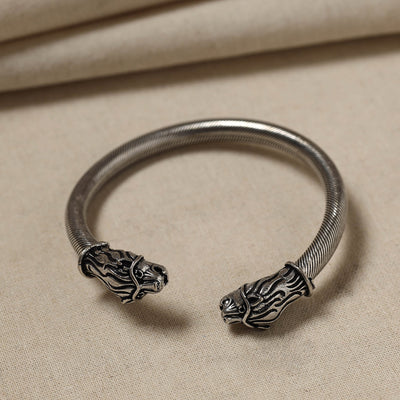  Antique Finish Oxidised German Silver Kada / Bangle (Adjustable) 