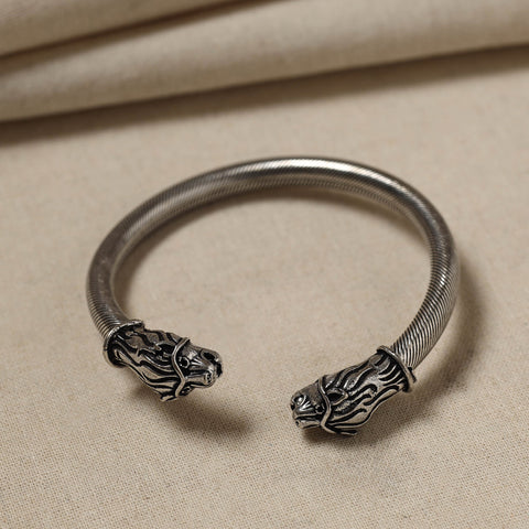  Antique Finish Oxidised German Silver Kada / Bangle (Adjustable) 