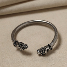  Antique Finish Oxidised German Silver Kada / Bangle (Adjustable) 