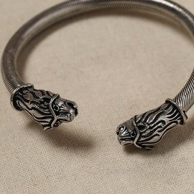  Antique Finish Oxidised German Silver Kada / Bangle (Adjustable) 