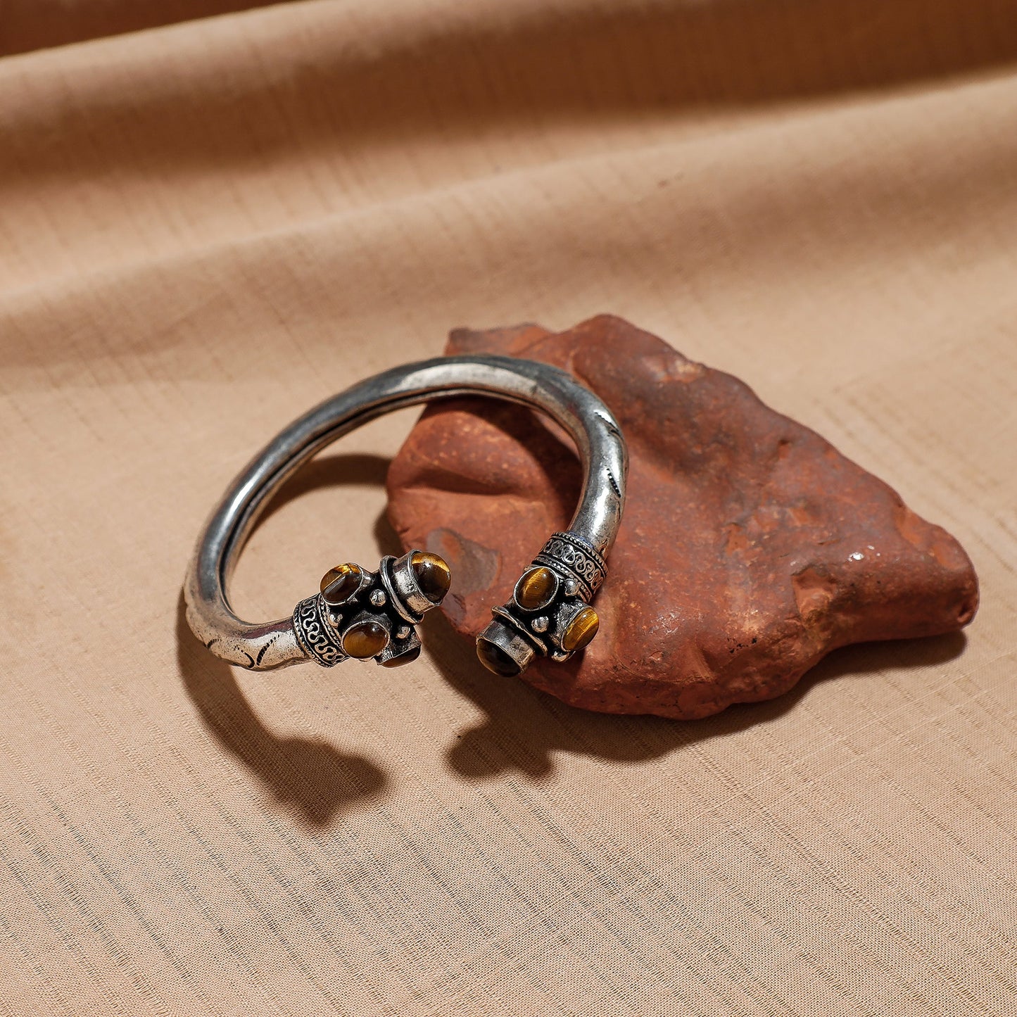  Antique Finish Oxidised German Silver Kada / Bracelet 