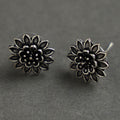  Antique Finish Oxidised White Metal Stud Earrings 19 