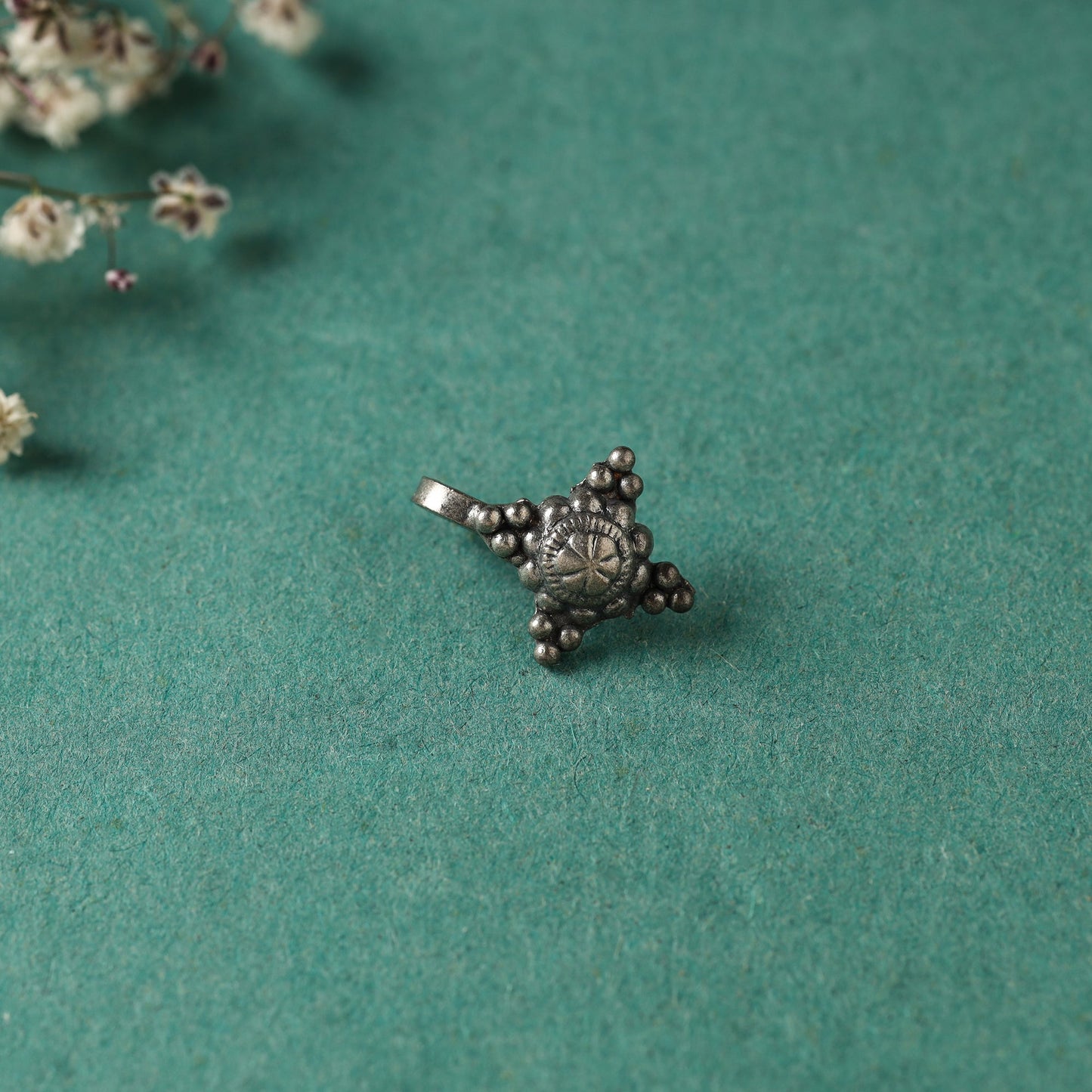  Antique Padma Sterling Silver Nosepin 