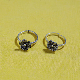  Antique Padma Sterling Silver Toe Rings 