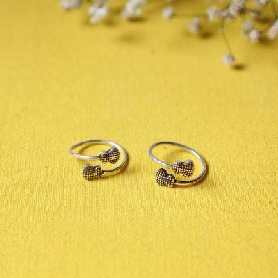  Antique Padma Sterling Silver Toe Rings 