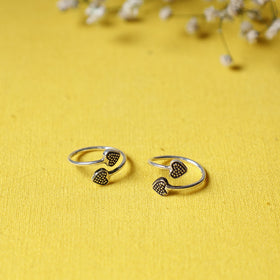  Antique Padma Sterling Silver Toe Rings 