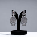 Buy Antique Silver Finish Oxidised Brass Base Earrings Online l iTokri.com