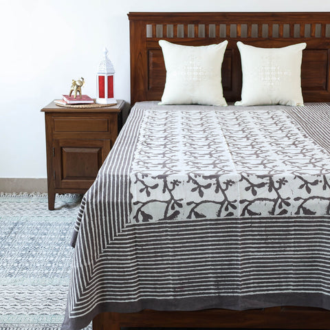 Buy Block Art Print Cotton Single Bindaas Bed Sheet