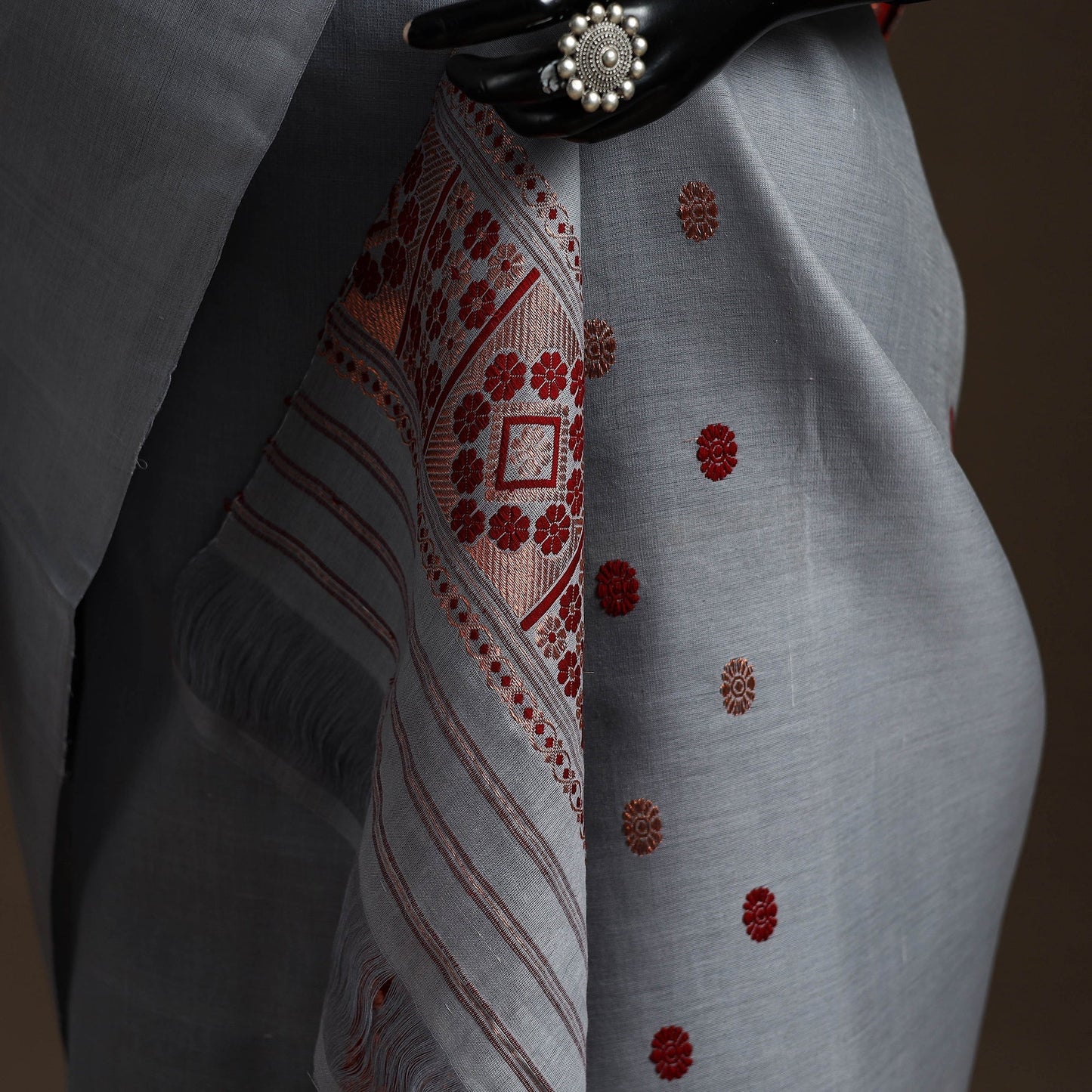 Assam handloom silk cotton mekhela chador with blouse piece