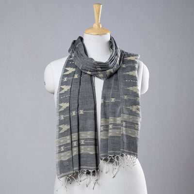  Authentic Dhakai Muslin Jamdani Handwoven Pure Cotton Stole Online 