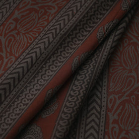 Grey Bagh Hand Block Print Natural Dyed Cotton Fabric