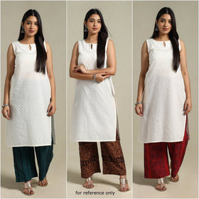 Grey Bagh Block Print Natural Dyed Cotton Palazzo