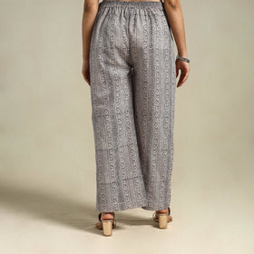 White Bagh Block Print Natural Dyed Cotton Palazzo