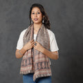  Bagh Block Printed Natural Dyed Woolen Muffler (61 in) 