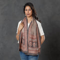  Bagh Block Printed Natural Dyed Woolen Muffler (61 in) 