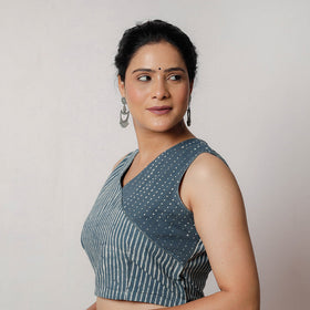 Buy Bagru Dabu Hand Block Printed Cotton Blouse 