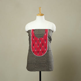 Grey - bagru patchwork cotton unstitched kurta material