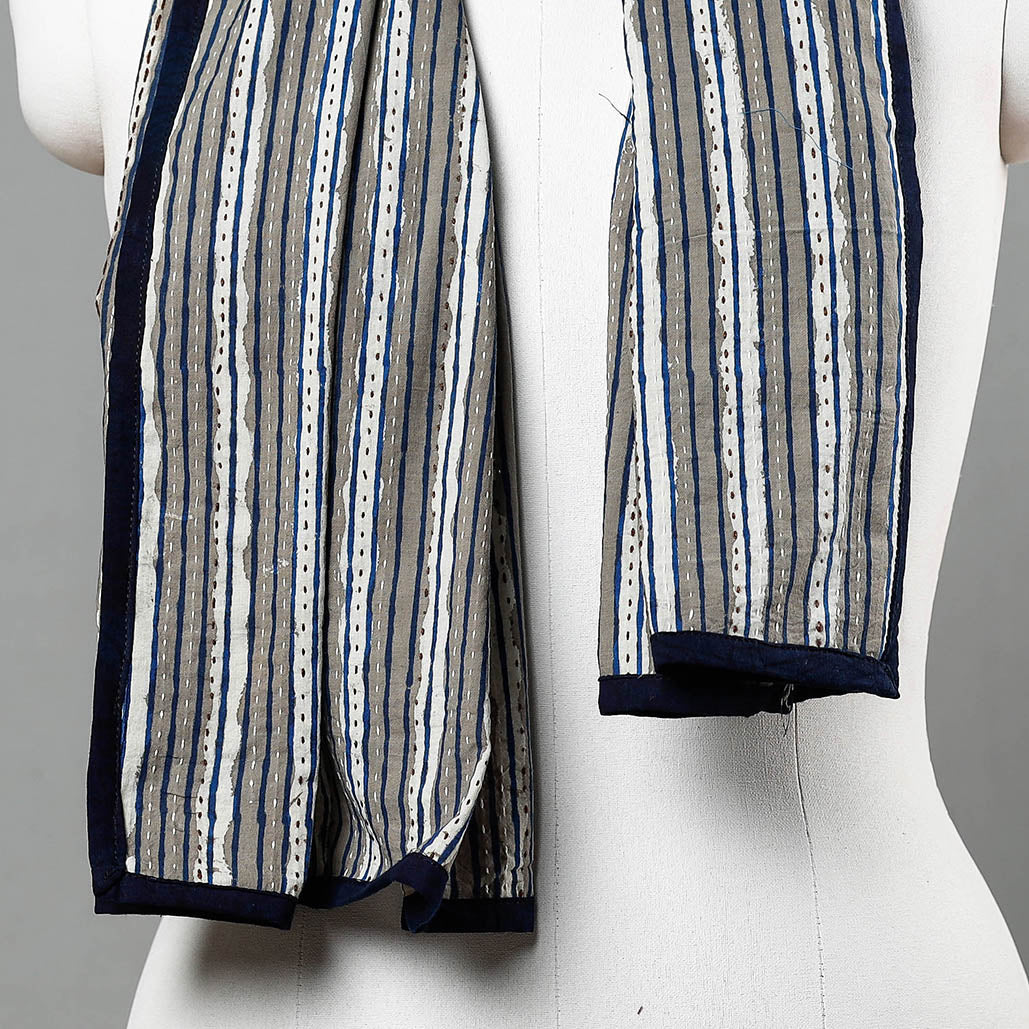 Buy Bagru Block Printed Tagai Work Cotton Stole Online at iTokri.com