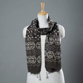 Buy Bagru Block Printed Tagai Work Cotton Stole with Tassels Online at iTokri.com