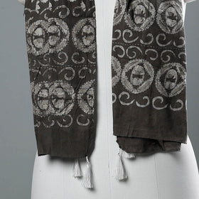 Buy Bagru Block Printed Tagai Work Cotton Stole with Tassels Online at iTokri.com