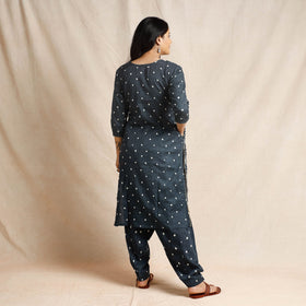  Bandhani Cotton Kurta with Salwar & Dupatta Set 