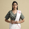 Buy Bandhani Tie-Dye Cotton Stitched Blouse Online at iTokri.com