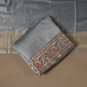 Bangalore silk paithani 3pc unstitched dress material 05