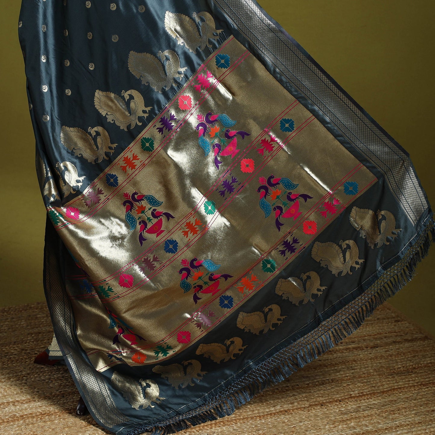 Bangalore silk paithani saree 09 - handcrafted