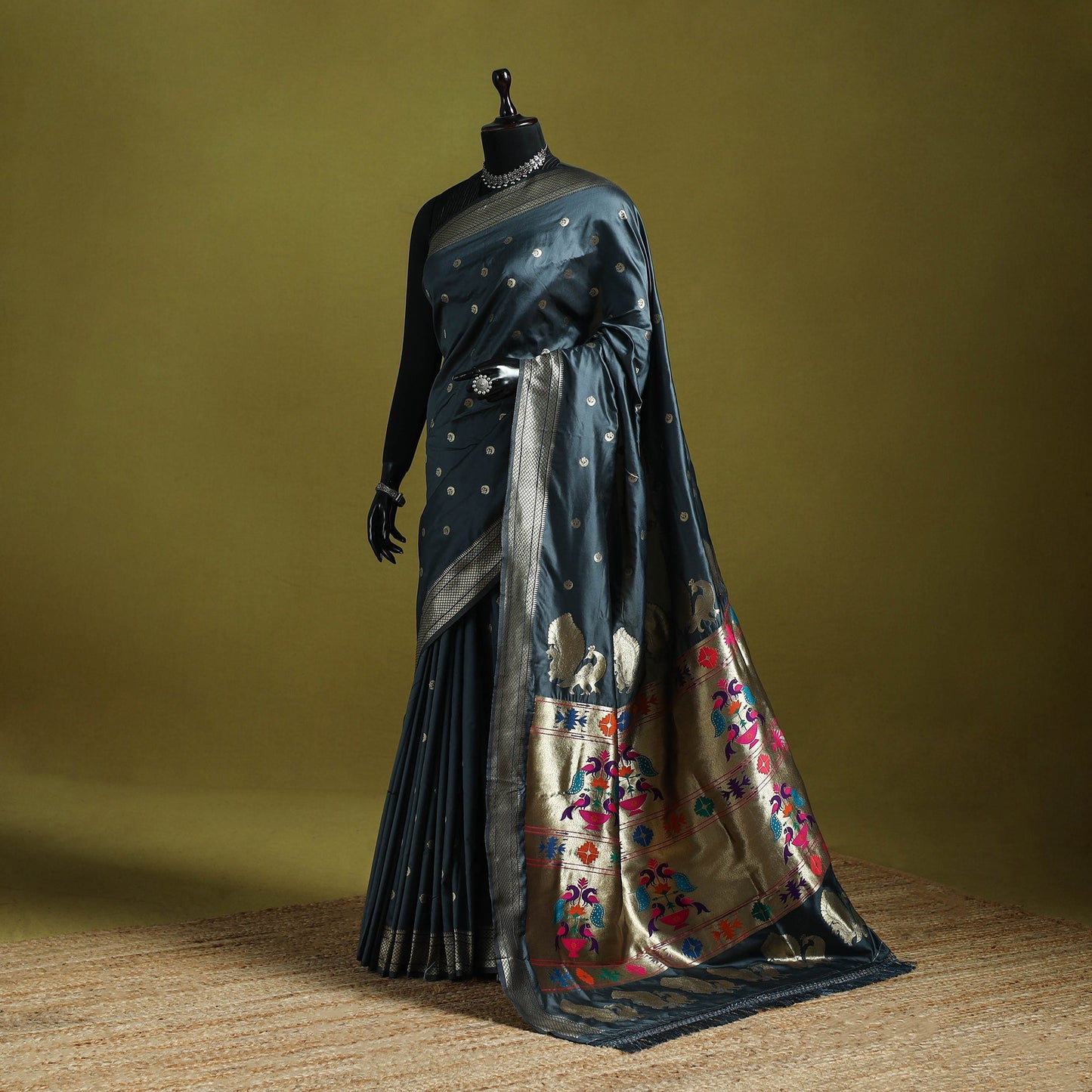 Bangalore silk paithani saree 09 - handcrafted