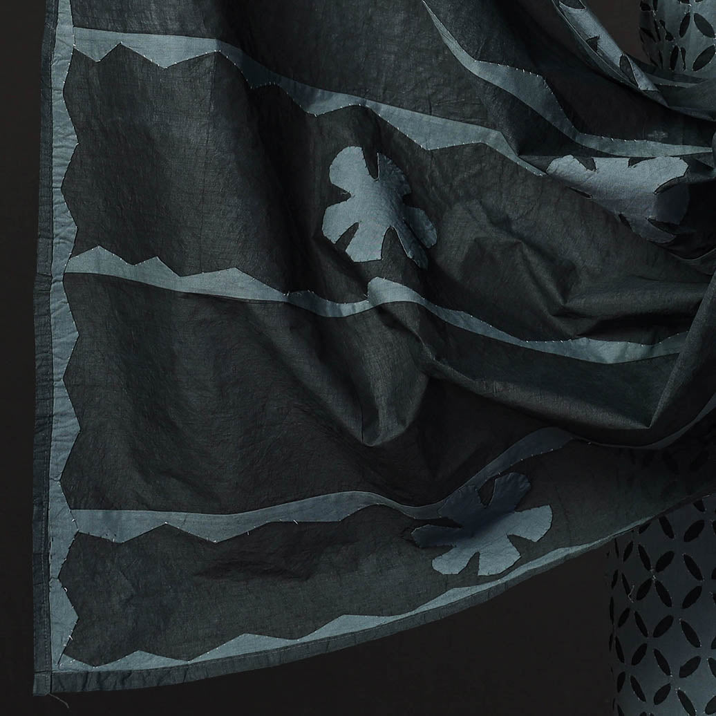  3pc Cut Work Cotton Barmer Applique Dress Material