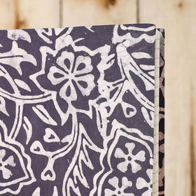 Grey Batik Fabric Cover Handmade Paper Notebook