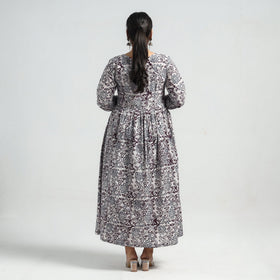 Buy Batik Printed Cotton Angrakha Flared Dress Online at iTokri.com