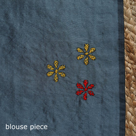 Bengal hand embroidered silk nakshi kantha saree 17