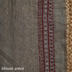 Bengal hand embroidery silk cotton kantha saree 02