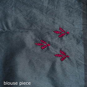 Bengal hand embroidery silk nakshi kantha saree 43