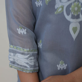  Bengal Jamdani Silk Cotton Kurta with Dupatta Set 06 