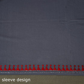 Bengal kantha hand embroidered cotton unstitched kurta