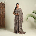  Grey Bindaas Art Natural Dyed Cotton Block Print Saree