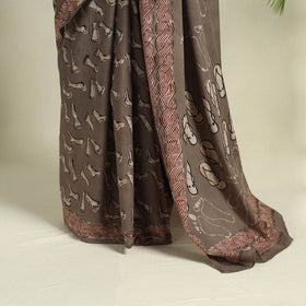  Grey Bindaas Art Natural Dyed Cotton Block Print Saree