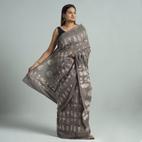  Bindaas Art Natural Dyed Cotton Block Print Saree