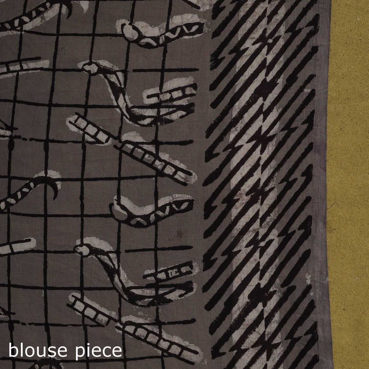 Grey - bindaas art natural dyed cotton saree 24