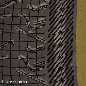 Grey - bindaas art natural dyed cotton saree 24