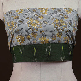 Block print cotton sanganeri blouse piece 19 - handcrafted