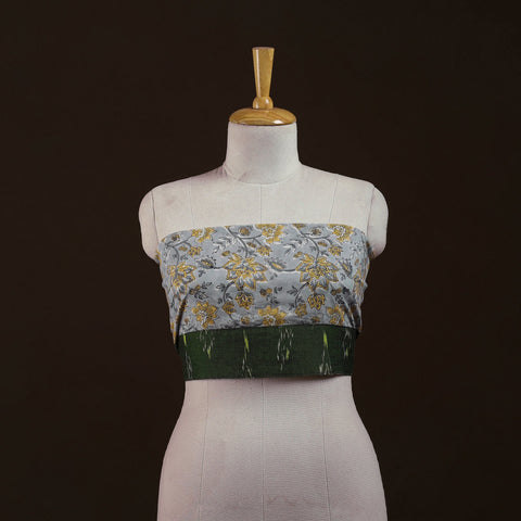 Block print cotton sanganeri blouse piece 19 - handcrafted