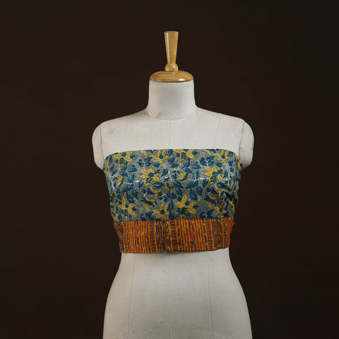 Block print cotton sanganeri blouse piece 26 - handcrafted