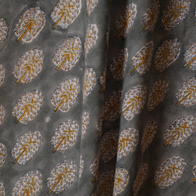 Grey - cotton sanganeri fabric 20 - handcrafted